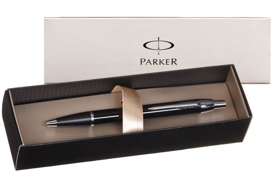 Шариковая ручка Parker IM Metal, K221, цвет: Black CT, стержень: Mblue, S0856430