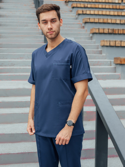 Костюм медицинский мужской | Бл-510 а+Б-108 клеон лайт