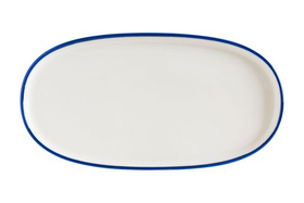 Блюдо овальное 210*100 мм. Линеа Синий, форма Хюгге Bonna /1/12/1116/