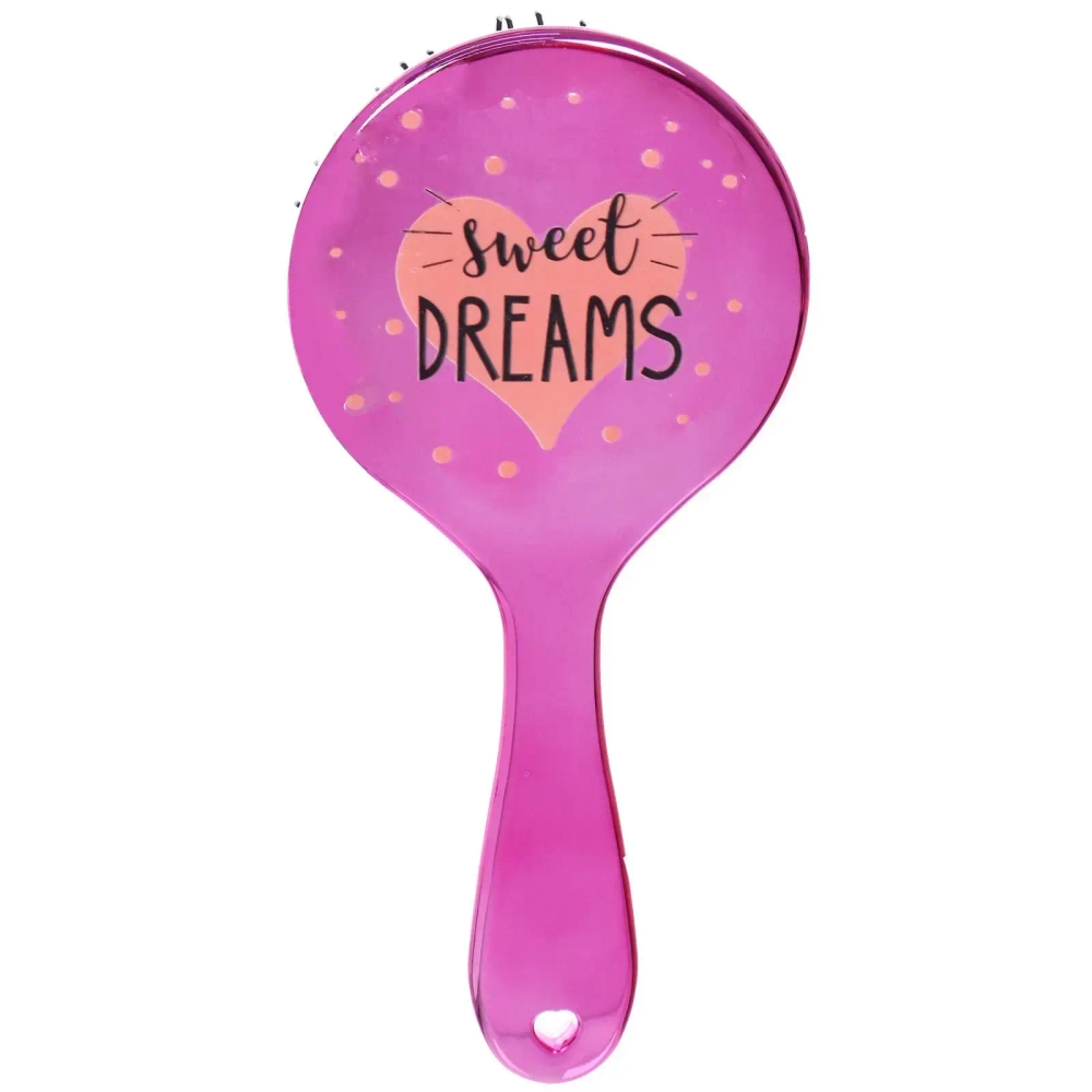 Расческа массажная зеркальная «Animals», микс 4 цвета, 10*22 см (блистер Ultramarine)