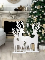 Новогодний декор. Комплект из трех оленей 73см, 66см, 53см