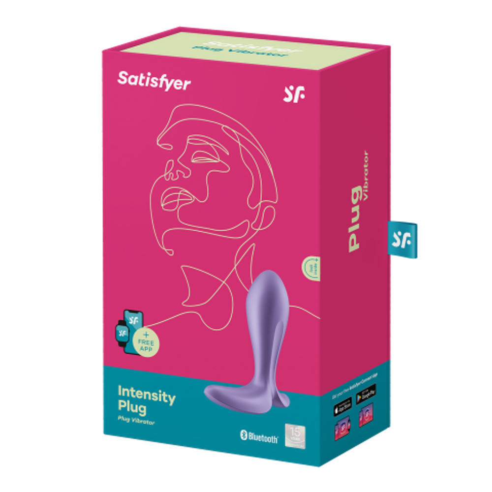 Анальный виброплаг Satisfyer Intensity Plug фиолетовый (Connect App)