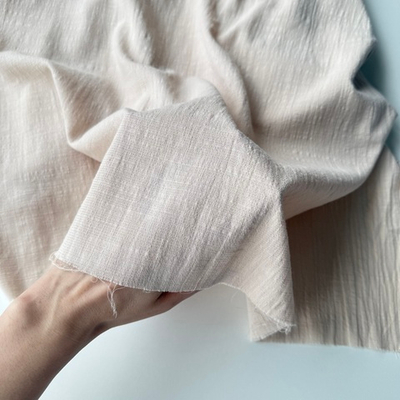 Полулен с крэш эффектом Бежевый