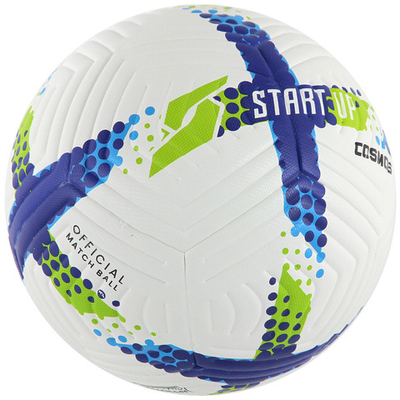 Мяч футбольный Start Up Cosmos, ПУ, р5, Blue Lime