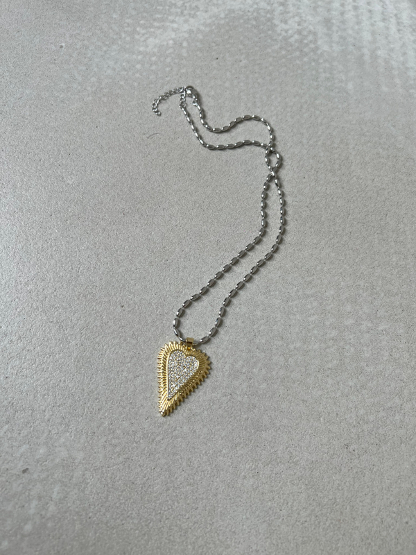 Чокер комбинированный сердце