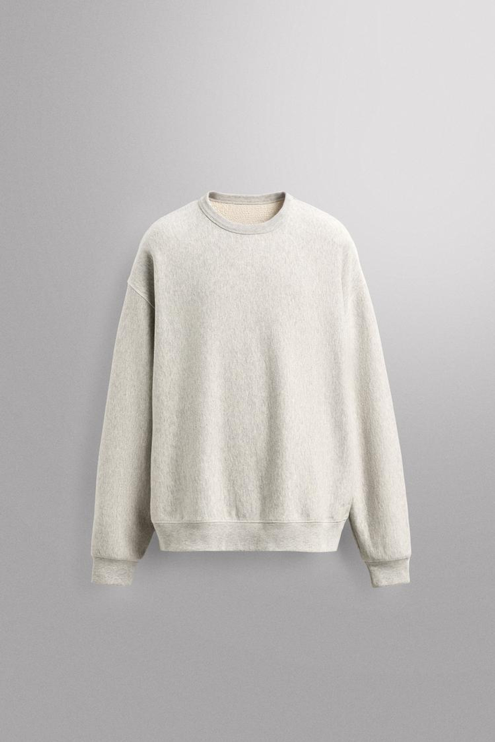 ZARA ТОЛСТОВКА ДЛЯ ТРЕНИРОВОК С КРУГЛЫМ ВЫРЕЗОМ, СЕРЫЙ МЕЛАНЖ