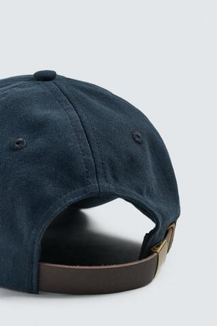 ZARA КЕПКА С ВЫШИТОЙ НАДПИСЬЮ, СИНИЙ