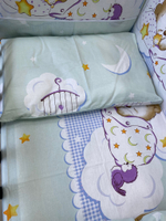 Комплект в кроватку 6-ти предметный "Мишки и Зайки", бежевый