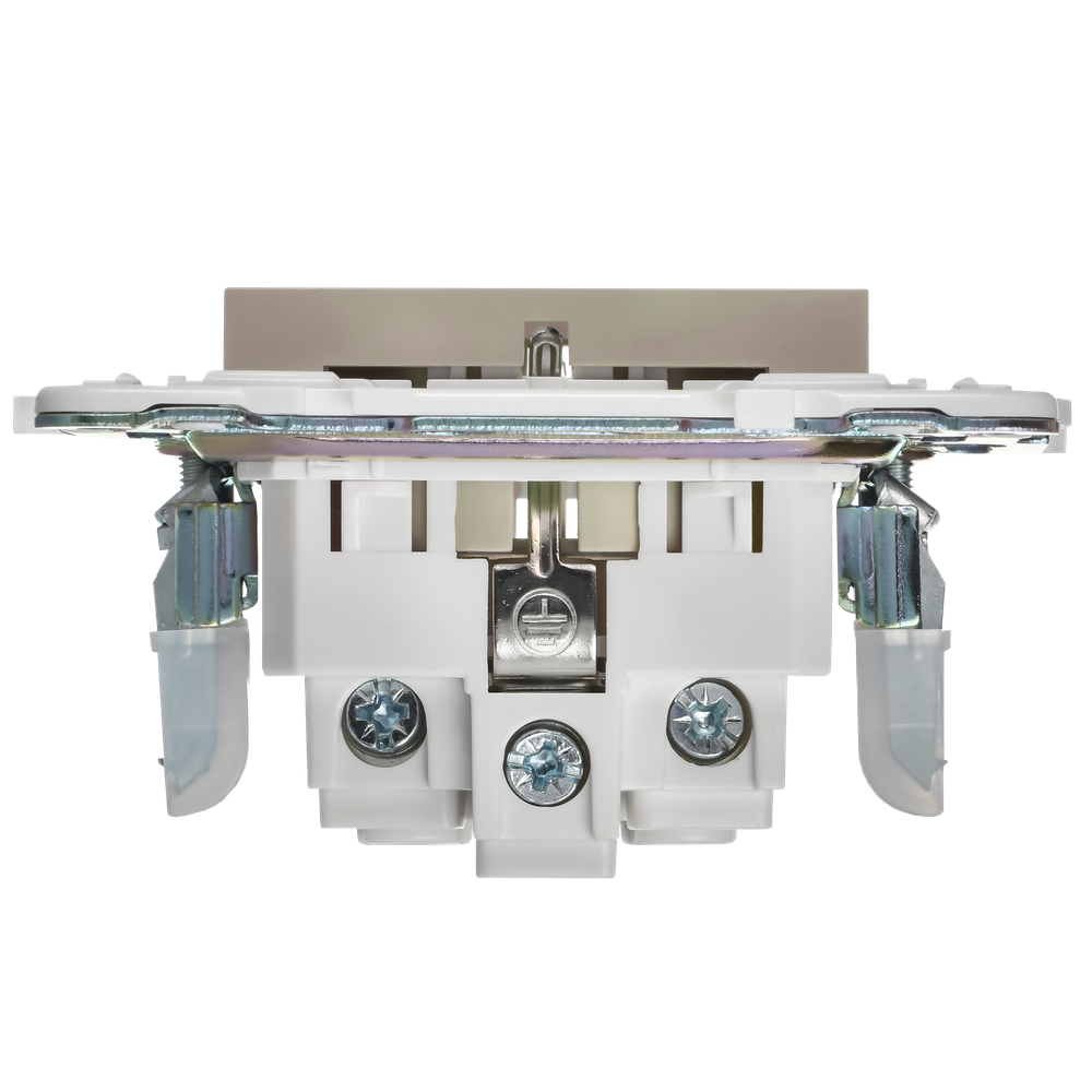 SKANDY Розетка с заземлением с защитными шторками 16А SK-R04B бежевый IEK