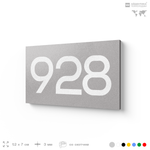 Номер на дверь 928, табличка на дверь для офиса, квартиры, кабинета, аудитории, склада, серая 120х70 мм, Айдентика Технолоджи