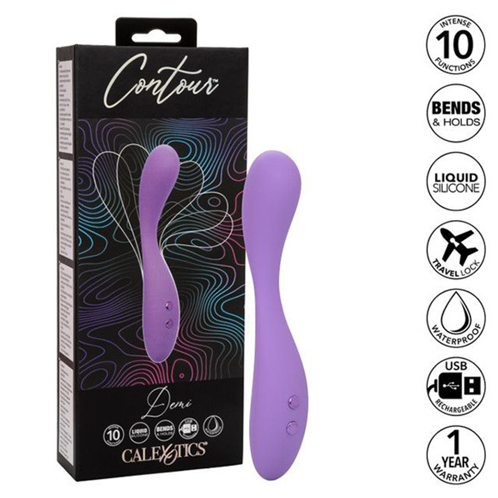 Фиолетовый ультрагибкий вибромассажер California Exotic Novelties Demi SE-4382-05-3