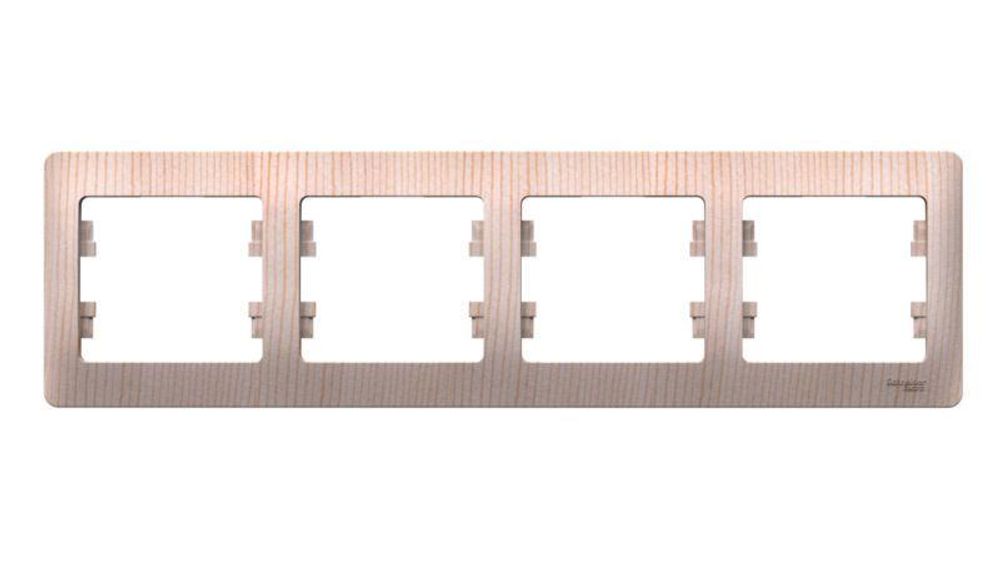 Рамка 4-м Glossa горизонт. сосна SE GSL001504