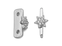 Спейсер "Звездочка" со стразами 12,5мм (для двурядных украшений) (1шт)