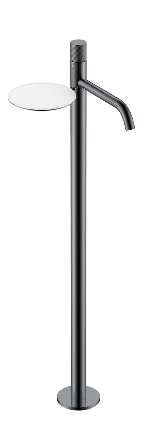 Смеситель STICK напольный для умыв. SHINE GUN METAL SPIRALE