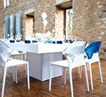 Стул пластиковый Papatya Ego-S, белый, прозрачный