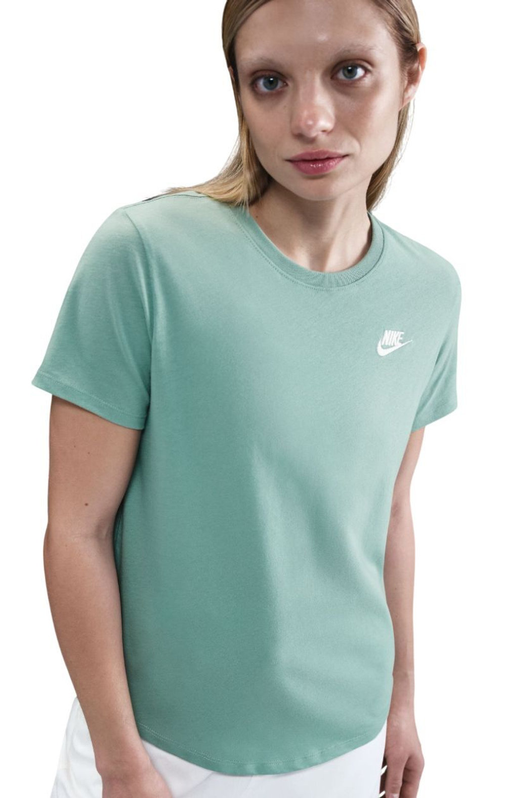 Женская теннисная футболка Nike Sportswear Club Essentials - cannon/white