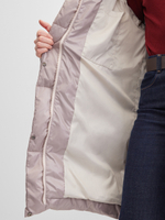 MIDI пуховик с объемным капюшоном, Beige Pink🐨🐨🐨