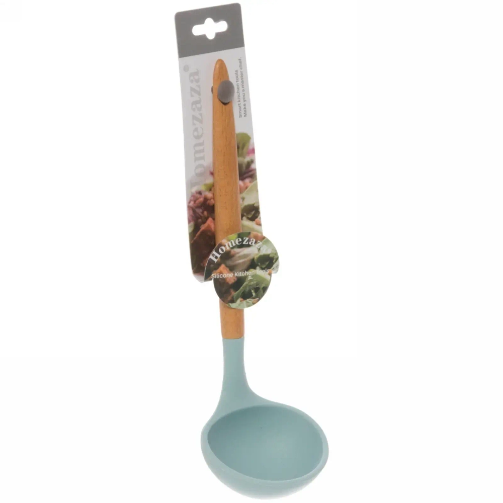 Половник кухонный силиконовый «DANNY HOME» 29см голубой