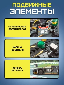 Конструктор гоночная машина для детей, аналог lego
