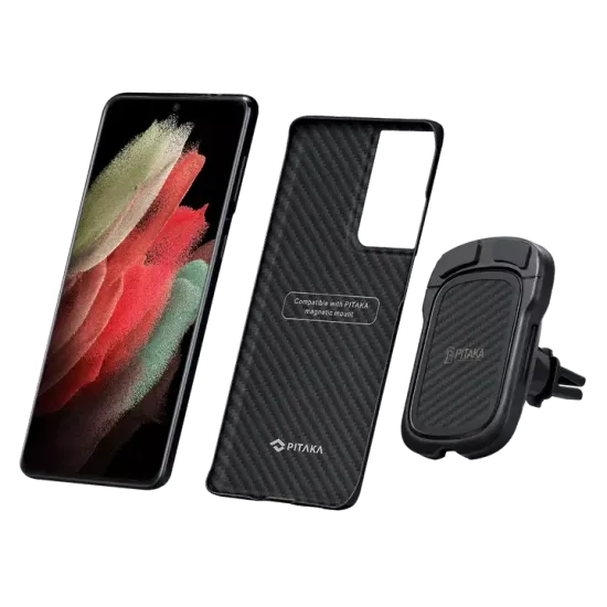 Pitaka MagEZ Mount Qi автомобильное зарядное устройство / магнитный держатель, крепление в решетку , кевлар (арамид)
