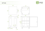 Тумба для оборудования ErgoFount KFT 004 White