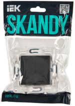 SKANDY Выключатель 2-клавишный перекрестный 10А SK-V06T титан IEK