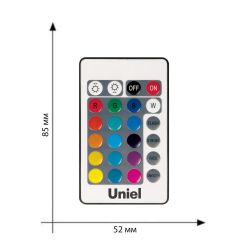 UCH-S210 BLACK Пульт управления лампой RGB серии SMART c ИК сенсором. Черный. ТМ Uniel.