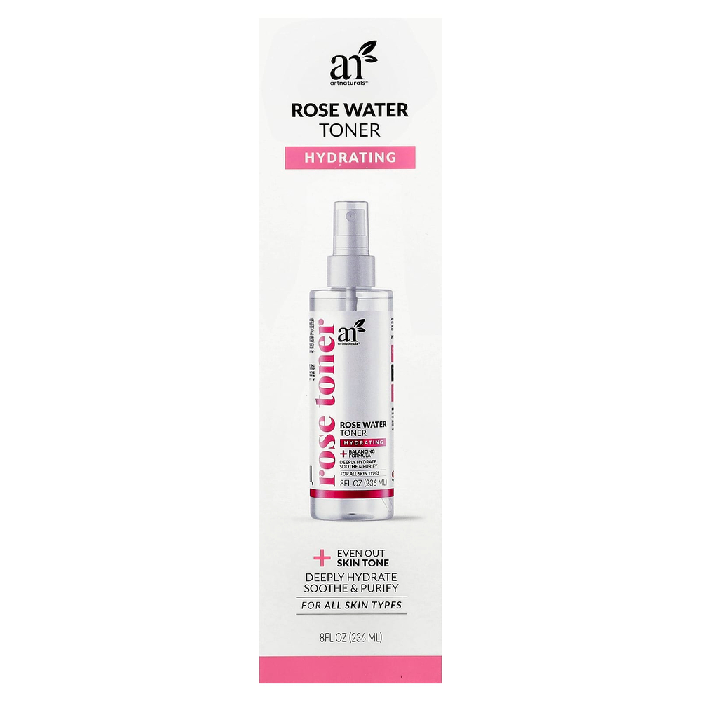 artnaturals, тоник с розовой водой, для всех типов кожи, 236 мл (8 жидк. унций)