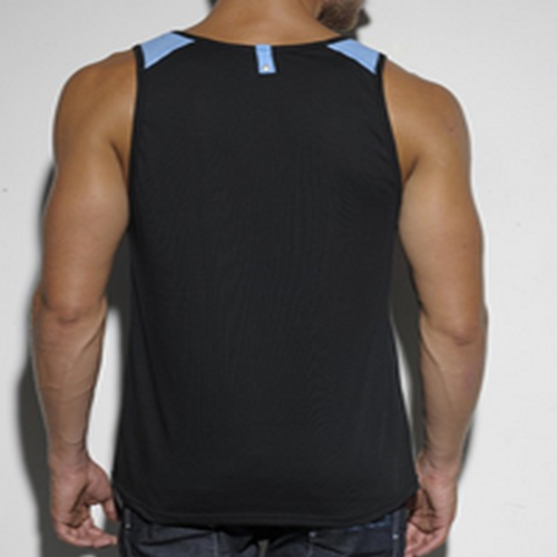 Мужская майка Es Черная с голубым ES4-M184 Мужская майка Es Черная с голубым ES4-M184