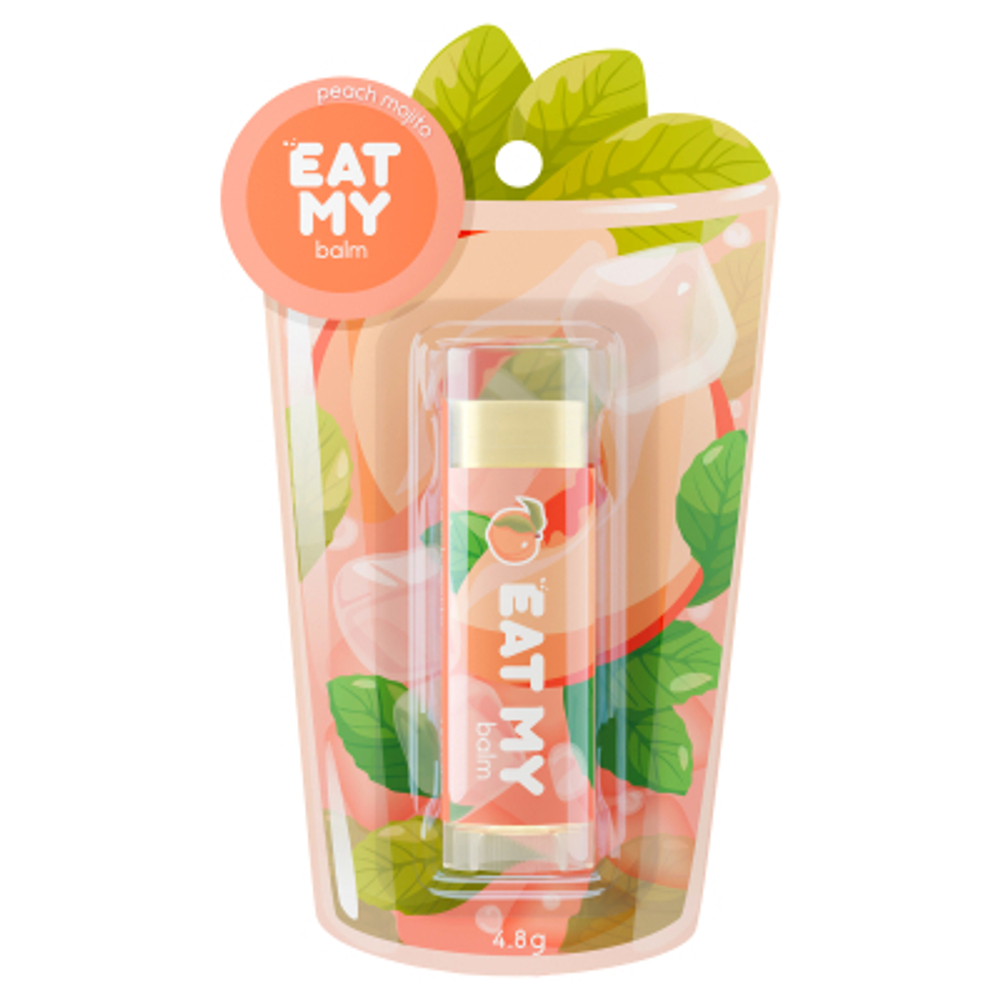 Бальзам для губ Персиковый мохито EAT MY Balm Peach Mojito