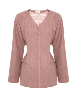 Жакет приталенный из шерсти Стелла Маккартни розовый меланж