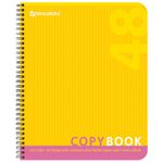 Тетрадь А5, 48 л., BRAUBERG ЭКО, гребень, клетка, обложка картон, ОДНОТОННАЯ, 401871, 4шт