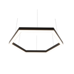 Светильник LED шестиугольный Hexa 342W D3080мм 3000К черный подвесной IP40