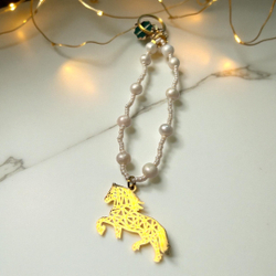 Обвес. Символ года 2026. Конь с золотой гривой. Жемчуг