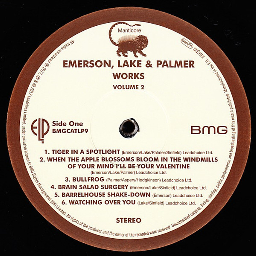 Emerson Lake & Palmer / Works Volume 2 (LP)