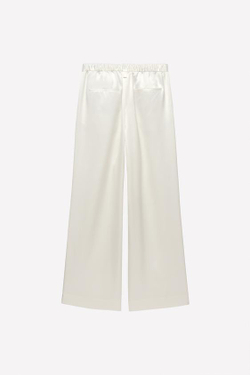 ZARA Х LUDOVIC DE SAINT SERNIN АТЛАСНЫЕ БРЮКИ, ЭКРЮ