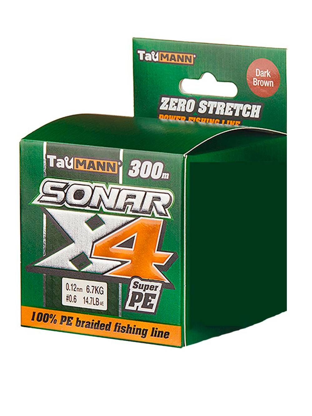 Плетеный шнур для рыбалки TauMANN Sonar PE X4 150m #1.2 (0.18mm) Yellow
