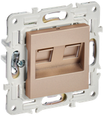 SKANDY Розетка компьютерная двойная RJ45 кат.6 SK-K04Sa песочный IEK