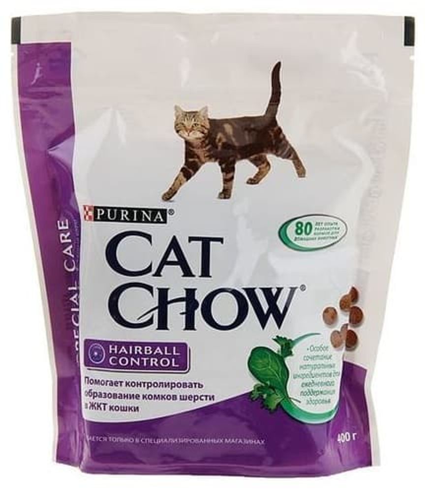 *CAT CHOW SPCR 2х400г (ll-я -50%)  контроль образования волосяных комочков