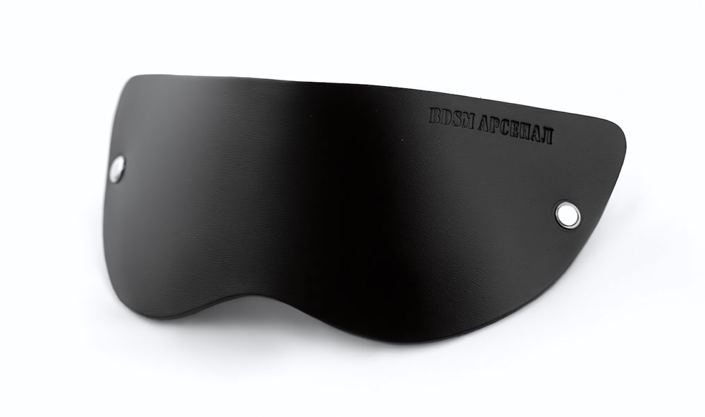 Черная плотная кожаная маска на глаза (Цвет: черный)