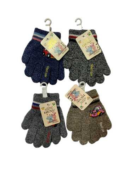 Перчатки. Детские. Материал верха: Текстильные. Подклад: Трикотаж-шерсть.12 шт в упаковке, разные цвета.