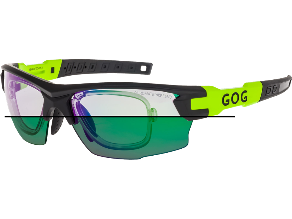 Спортивные очки GOG Steno C / Matt Black-Green / Photochromic Green Lens