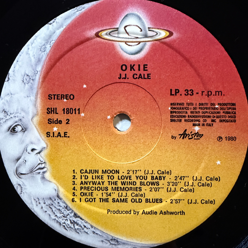 J.J. Cale ‎– Okie (Италия 1980г.) Т