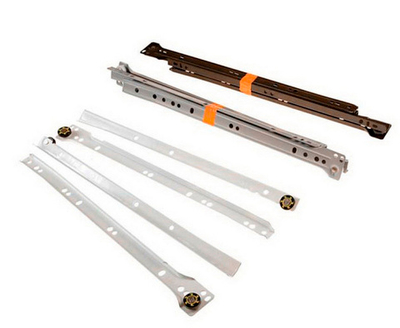 Направляющие для ящиков ASTIL AY001-L,300 мм белые (прав + лев) ролик. /25