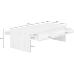 Журнальный столик, 125х59х40, Розенбург, кофейный, с ящиками, из массива дуба, MAKOSA