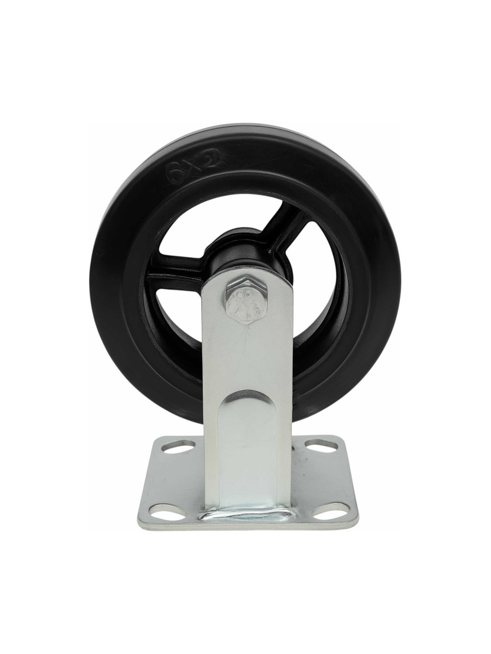 Колесо промышленное неповоротное с подшипником 160мм резина/чугун Gigant G-04-09-33