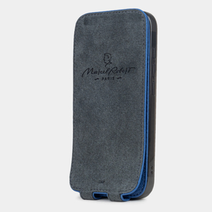 Кожаный чехол для iPhone 16 Pro, теленок цвета королевский синий