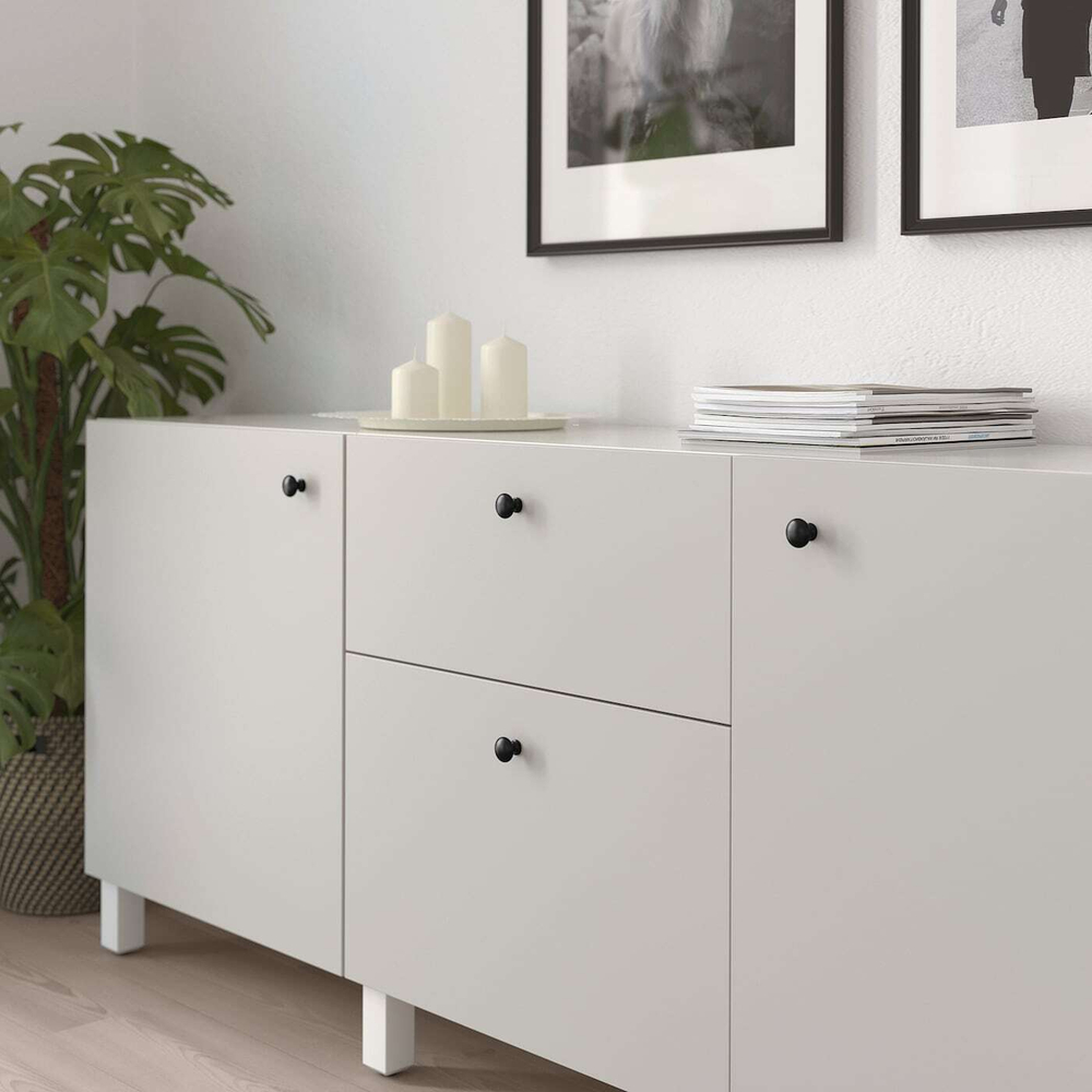 IKEA ENERYDA  (ИКЕА ЕНЕРЙДА)  -  Ручка, черная, 27 мм