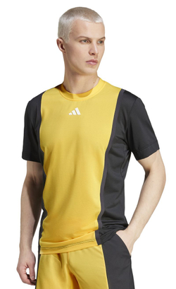 Мужская теннисная футболка Adidas Heat.Rdy Pro FreeLift 3D Rib T-Shirt - orange/black
