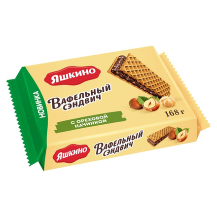 Вафельный сэндвич с ореховой начинкой 160 гр